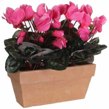 Hobby cyclaam balkon kunstplant roze keramieken pot l b h