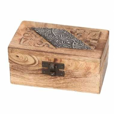 Hobby houten juwelenkistje/opbergkistje