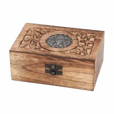 Hobby houten juwelenkistje/opbergkistje