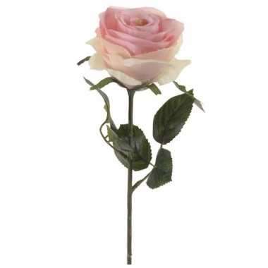 Hobby kunstbloem roos simone licht roze