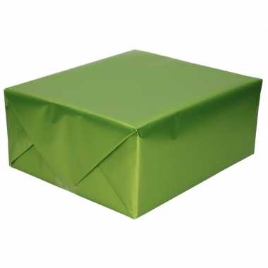 Hobby luxe inpakpapier/cadeaupapier groen zijdeglans