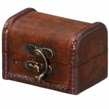 Hobby sieraden kistje donkerbruin kinderen