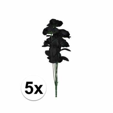 Hobby x boeket zwarte rozen kunstbloemen
