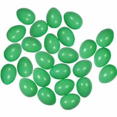 X groene kunststof eieren decoratie hobby