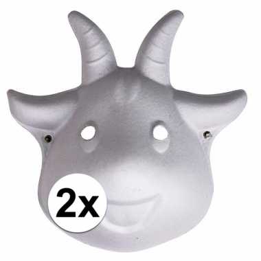 Hobby x papier mache geiten maskers