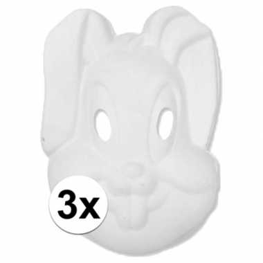 Hobby x papier mache masker konijn/haas