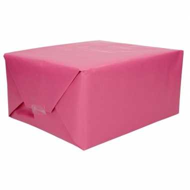 Hobby x stuks rollen kraft inpakpapier roze
