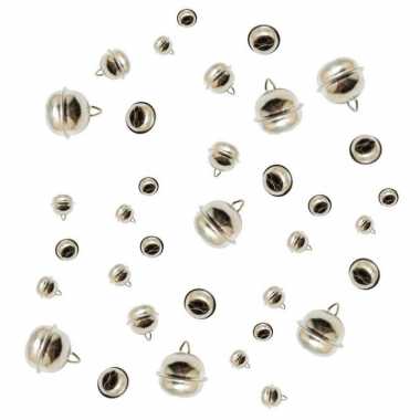 X metalen belletjes zilver oog mm hobby/knutsel benodigdheden