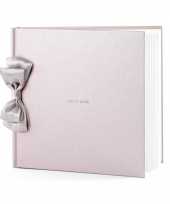 Hobby bruiloft gastenboek parel roze