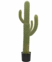 Hobby groene euphorbia cowboycactus kunstplant zwarte pot 10155130