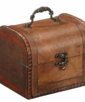 Hobby houten opbergkistje donkerbruin 10116182