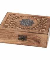 Hobby houten sieradenkistje opbergkistje 10178928