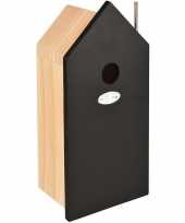 Hobby houten vogelhuisje nestkastje zwart