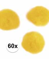 Hobby knutsel pompons stuks mm geel