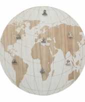 Hobby memobord wereldbol aarde hout