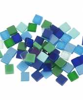Hobby mozaiek tegels kunsthars groen blauw x 10083560