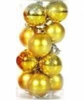 Hobby plastic mini kerstballen goud stuks