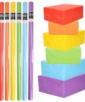 Hobby rollen kraft inpakpapier pakket regenboog kleuren multi color