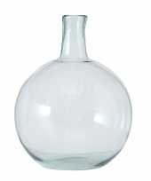 Hobby stijlvolle glazen decoratieve bloemenvaas transparant glas 10280379