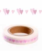 Hobby washi tape roze hartjes