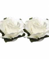 Hobby witte papieren bloemetjes