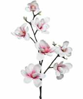 Hobby witte roze magnolia beverboom kunsttak kunstplant 10155127