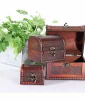 Hobby x brocante opbergkisten roodbruin