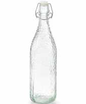 Hobby x glazen flessen transparant beugeldop ml