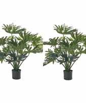 Hobby x groene philondendron kunstplanten binnen 10161828