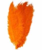 Hobby x grote decoratie veren struisvogelveren oranje 10165204
