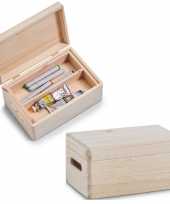 Hobby x houten kistje deksel inzet tray vakverdeling 10234874