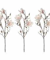 Hobby x licht roze magnolia beverboom kunsttak kunstplant 10159830