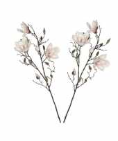 Hobby x licht roze magnolia beverboom kunsttakken kunstplanten 10140210