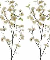 Hobby x witte sakura kersenbloesem kunsttakken kunstplanten